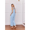 image:imageEkouaer Pajamas for Women Set 2 Piece Ruffle Pjs Soft Sleeveless Tank Top and Pants Sleepwear Bridal Casual LoungewearSmall FlowersBlue