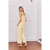image:imageEkouaer Pajamas for Women Set 2 Piece Ruffle Pjs Soft Sleeveless Tank Top and Pants Sleepwear Bridal Casual LoungewearSmall FlowersYellow