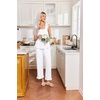 image:imageEkouaer Pajamas for Women Set 2 Piece Ruffle Pjs Soft Sleeveless Tank Top and Pants Sleepwear Bridal Casual LoungewearWhite