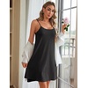 image:imageEkouaer Women 2 Pack Cotton Nightgowns Sleeveless Sleep Shirts Soft ChemiseBlackCherry