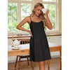 image:imageEkouaer Women 2 Pack Cotton Nightgowns Sleeveless Sleep Shirts Soft ChemiseBlackCherry