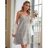 image:imageEkouaer Women 2 Pack Cotton Nightgowns Sleeveless Sleep Shirts Soft ChemiseBlackDense Floral Apricot