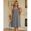 image:imageEkouaer Women 2 Pack Cotton Nightgowns Sleeveless Sleep Shirts Soft ChemiseBlackGrey