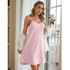 image:imageEkouaer Women 2 Pack Cotton Nightgowns Sleeveless Sleep Shirts Soft ChemiseFloral PurpleFloral Pink