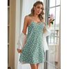 image:imageEkouaer Women 2 Pack Cotton Nightgowns Sleeveless Sleep Shirts Soft ChemiseGreen White FloralsWhite Blue  Orange Florals