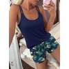 image:imageEkouaer Womens Cami Pajama Set Sexy Tank Top and Shorts Set Sleeveless Racerback Pjs Summer Soft Sleepwear SXXLNavy Pineapple Coconut Tree Skateboard