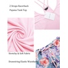image:imageEkouaer Womens Cami Pajama Set Sleeveless Racerback Tank Top Pjs Soft SleepwearPink Floral