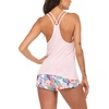 image:imageEkouaer Womens Cami Pajama Set Sleeveless Racerback Tank Top Pjs Soft SleepwearPink Floral