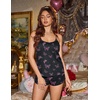 image:imageEkouaer Womens Cami Pajama Sets Soft Shorts Lingerie Set Camisole 2 Piece Cami Shorts Pj NightwearPurple Butterfly