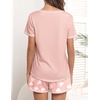 image:imageEkouaer Womens Pajamas Sets Short Sleeve Pjs Two Piece Sleepwear Casual Lounge Sets With PocketsPink White Heart