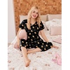 image:imageEkouaer Womens Sleepwear Capri Pajama Sets Short Sleeve TwoPiece Pjs V Neck Tops amp Capri Pants with Pockets S3XLBlack Beer