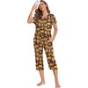 image:imageEkouaer Womens Sleepwear Capri Pajama Sets Short Sleeve TwoPiece Pjs V Neck Tops amp Capri Pants with Pockets S3XLHalloween Pumpkin