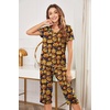 image:imageEkouaer Womens Sleepwear Capri Pajama Sets Short Sleeve TwoPiece Pjs V Neck Tops amp Capri Pants with Pockets S3XLHalloween Pumpkin