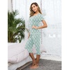 image:imageEkouaer Womens Sleepwear Capri Pajama Sets Short Sleeve TwoPiece Pjs V Neck Tops amp Capri Pants with Pockets S3XLLight Green Flowers