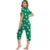 image:imageEkouaer Womens Sleepwear Capri Pajama Sets Short Sleeve TwoPiece Pjs V Neck Tops amp Capri Pants with Pockets S3XLShamrock