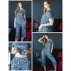 image:imageEkouaer Womens Sleepwear Capri Pajama Sets Short Sleeve TwoPiece Pjs V Neck Tops amp Capri Pants with Pockets S3XLStars