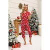 image:imageEkouaer Womens Sleepwear Capri Pajama Sets Short Sleeve TwoPiece Pjs V Neck Tops amp Capri Pants with Pockets S3XLZ Christmas Snowman Print