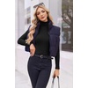 image:imageEkouaer Womens Turtleneck Long Sleeve Shirts Ribbed Casual Basic Tops Fitted Underwear Thermal Undershirts Winter ClothesBlack