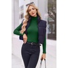 image:imageEkouaer Womens Turtleneck Long Sleeve Shirts Ribbed Casual Basic Tops Fitted Underwear Thermal Undershirts Winter ClothesGreen