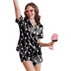 Black & Pink Martini Print