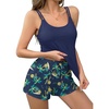 Navy Pineapple Coconut Tree Skateboard