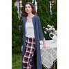 image:imageEkouaer Robe for Women Velour Zipper Robe 34 Sleeves Housecoat Full Length Loungewear Long Bathrobe with PocketsNavy Blue