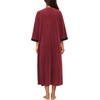 image:imageEkouaer Robe for Women Velour Zipper Robe 34 Sleeves Housecoat Full Length Loungewear Long Bathrobe with PocketsRed