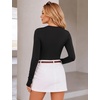 image:imageEkouaer 3 Pack Long Sleeve Shirts for Women with Thumb Holes Casual TopsBlackBeigeWhite