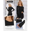 image:imageEkouaer 3 Pack Long Sleeve Shirts for Women with Thumb Holes Casual TopsBlackWhiteHaze Blue