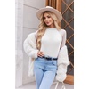 image:imageEkouaer Lace Long Sleeve Tops for Women Mock Turtleneck Mesh Shirts Sexy See Through Mesh Undershirts Fashion Going Out TeesWhtie
