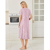 image:imageEkouaer Long Nightgown for Women Short Sleeve Henley Sleepshirt with Pocket  Floral House Dress for Women Button Nightgowns Pleated Full Length Sleep Dress Pluse Size Sleep Dress with Lace S3XLPink Floral