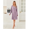 image:imageEkouaer Womens Long Sleeve Nightgown Crewneck Sleepshirt Soft Sleep Dress  This Sleepwear Features Super Soft Skinfriendly Knit Fabric Pajama for Sleeping or Lounging Excellent Value for the PricePurple