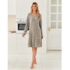 image:imageEkouaer Womens Long Sleeve Nightgown Crewneck Sleepshirt Soft Sleep Dress  This Sleepwear Features Super Soft Skinfriendly Knit Fabric Pajama for Sleeping or Lounging Excellent Value for the PriceKhaki