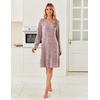 image:imageEkouaer Womens Long Sleeve Nightgown Crewneck Sleepshirt Soft Sleep Dress  This Sleepwear Features Super Soft Skinfriendly Knit Fabric Pajama for Sleeping or Lounging Excellent Value for the PricePink