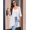 image:imageEkouaer Robes for Women Lightweight Waffle Knit Short Bath Robe Knee Length Ruffle Ladies LoungewearWhite