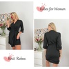 image:imageEkouaer Robes for Women Short Knit Bathrobe Lightweight Sexy Lace Sleepwear Soft Knee Length LoungewearBlack