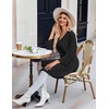 image:imageEkouaer Robes for Women Short Knit Bathrobe Lightweight Sexy Lace Sleepwear Soft Knee Length LoungewearBlack