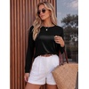 image:imageEkoauer Womens Long Sleeve Shirts Raglan Sleeve Thermal Tops Fall Clothes  Casual Color Block Shirt Crew Neck Basic TShirts Work Dressy Tunic Blouse Going Out Tops Fall Teacher Fashion OutfitsBlack