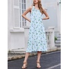 image:imageEkouaer 2 Pack Nightgowns for Women Sleeveless Long Night Gowns Victorian Nightdress with Pockets Soft Ladies GownFloral PinkFloral Blue