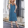 image:imageEkouaer 2 Pack Nightgowns for Women Sleeveless Long Night Gowns Victorian Nightdress with Pockets Soft Ladies GownFloral PurpleDog Footprints
