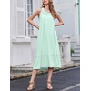 image:imageEkouaer 2 Pack Nightgowns for Women Sleeveless Long Night Gowns Victorian Nightdress with Pockets Soft Ladies GownFloral PurpleLight Green