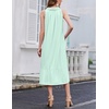 image:imageEkouaer 2 Pack Nightgowns for Women Sleeveless Long Night Gowns Victorian Nightdress with Pockets Soft Ladies GownFloral PurpleLight Green