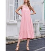 image:imageEkouaer 2 Pack Nightgowns for Women Sleeveless Long Night Gowns Victorian Nightdress with Pockets Soft Ladies GownFloral PurplePink