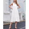 image:imageEkouaer 2 Pack Nightgowns for Women Sleeveless Long Night Gowns Victorian Nightdress with Pockets Soft Ladies GownFloral PurpleWhite