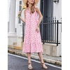image:imageEkouaer 2 Pack Nightgowns for Women Sleeveless Long Night Gowns Victorian Nightdress with Pockets Soft Ladies GownWhiteFloral Pink