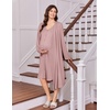 image:imageEkouaer Labor and Delivery Gown and Robe Set for Hospital Nursing Nightgown  Open Back Maternity Nursing Dress Breastfeeding Postpartum Clothes Button Closures Csection Labor GownsMauve
