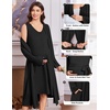 image:imageEkouaer Labor and Delivery Gown and Robe Set for Hospital Nursing Nightgown  Open Back Maternity Nursing Dress Breastfeeding Postpartum Clothes Button Closures Csection Labor GownsBlack