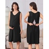 image:imageEkouaer Labor and Delivery Gown and Robe Set for Hospital Nursing Nightgown  Open Back Maternity Nursing Dress Breastfeeding Postpartum Clothes Button Closures Csection Labor GownsBlack