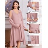 image:imageEkouaer Labor and Delivery Gown and Robe Set for Hospital Nursing Nightgown  Open Back Maternity Nursing Dress Breastfeeding Postpartum Clothes Button Closures Csection Labor GownsMauve