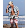 image:imageEkouaer Mens Swim Trunks 7 Inch Quick Dry Breathable Board Shorts Beach Bathing Suit Lightweight Swimsuit SwimwearAmerican Flagleaf Black Red